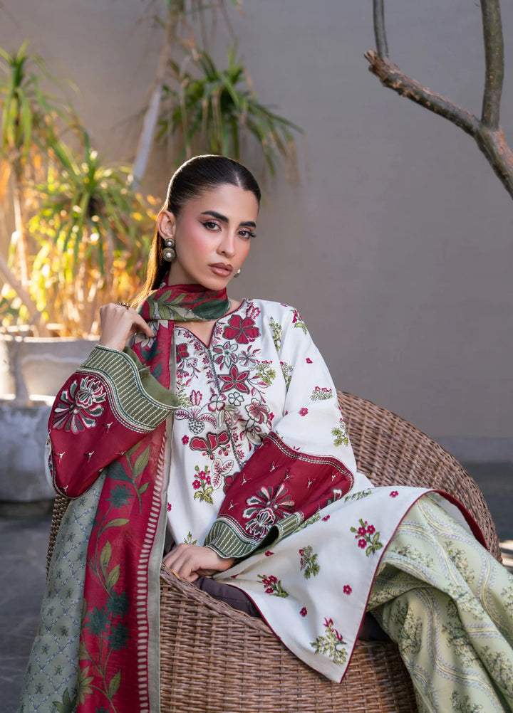 Layana by Xenia Formals Unstitched Embroidered Lawn 3 Piece Suit XE26ULL D-12 Amal - Summer Collection