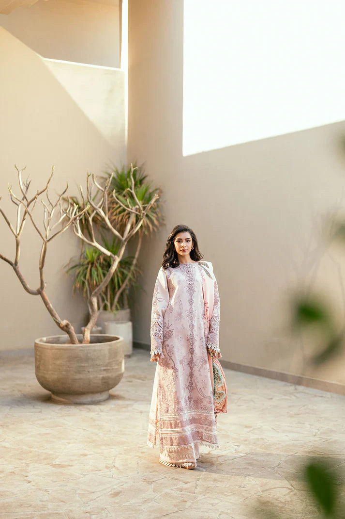 Florent Embroidered Chikankari Suits Unstitched 3 Piece FL23LC FL-3B - Eid Collection
