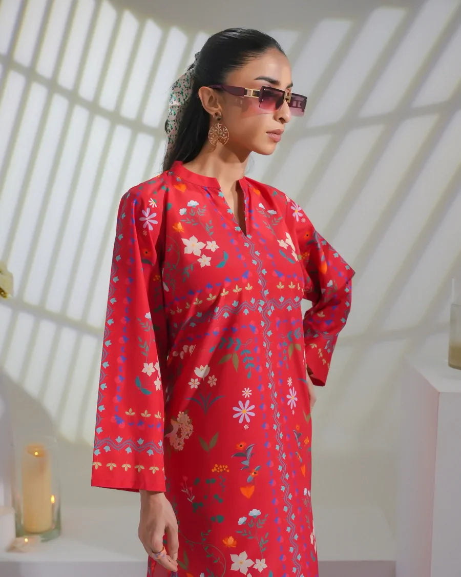 Dhaga Women Pret Printed 2 Piece Soft Crepe Faune SS25DSP287 - Summer Collection