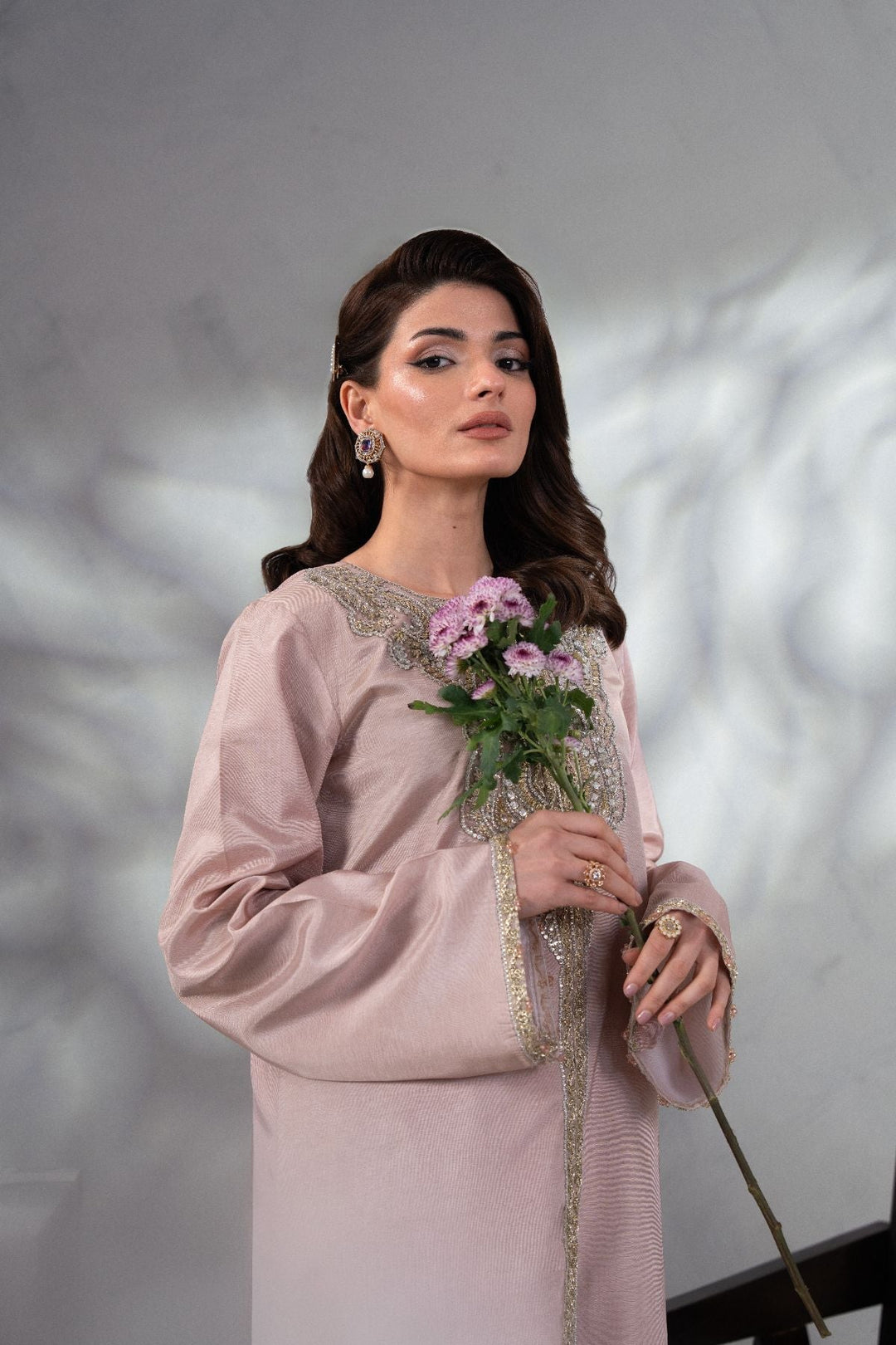 Soiree by Enzo Women RTW Hand work Silk 3 Piece Suit PLUSH PERLE Festive Collection