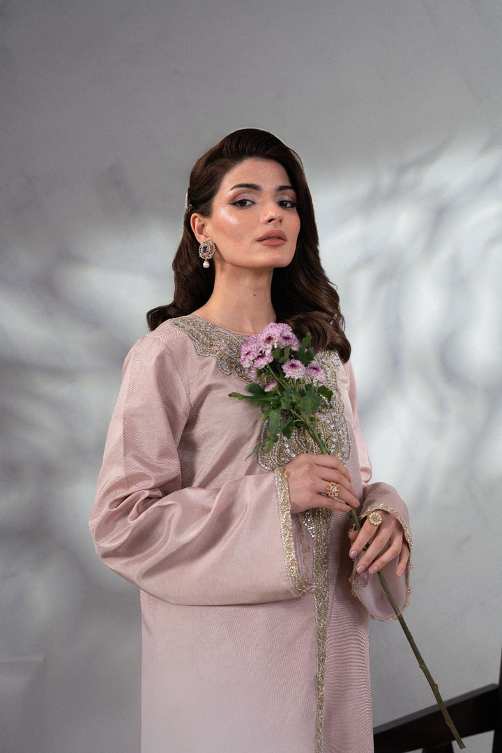 Soiree by Enzo Women RTW Hand work Silk 3 Piece Suit PLUSH PERLE Festive Collection