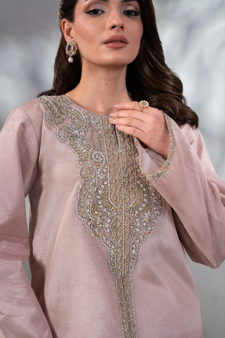Soiree by Enzo Women RTW Hand work Silk 3 Piece Suit PLUSH PERLE Festive Collection