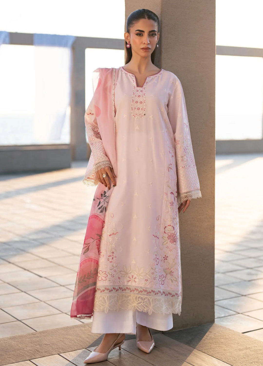 Layana by Xenia Formals Unstitched Embroidered Lawn 3 Piece Suit XE26ULL D-3 Giti - Summer Collection