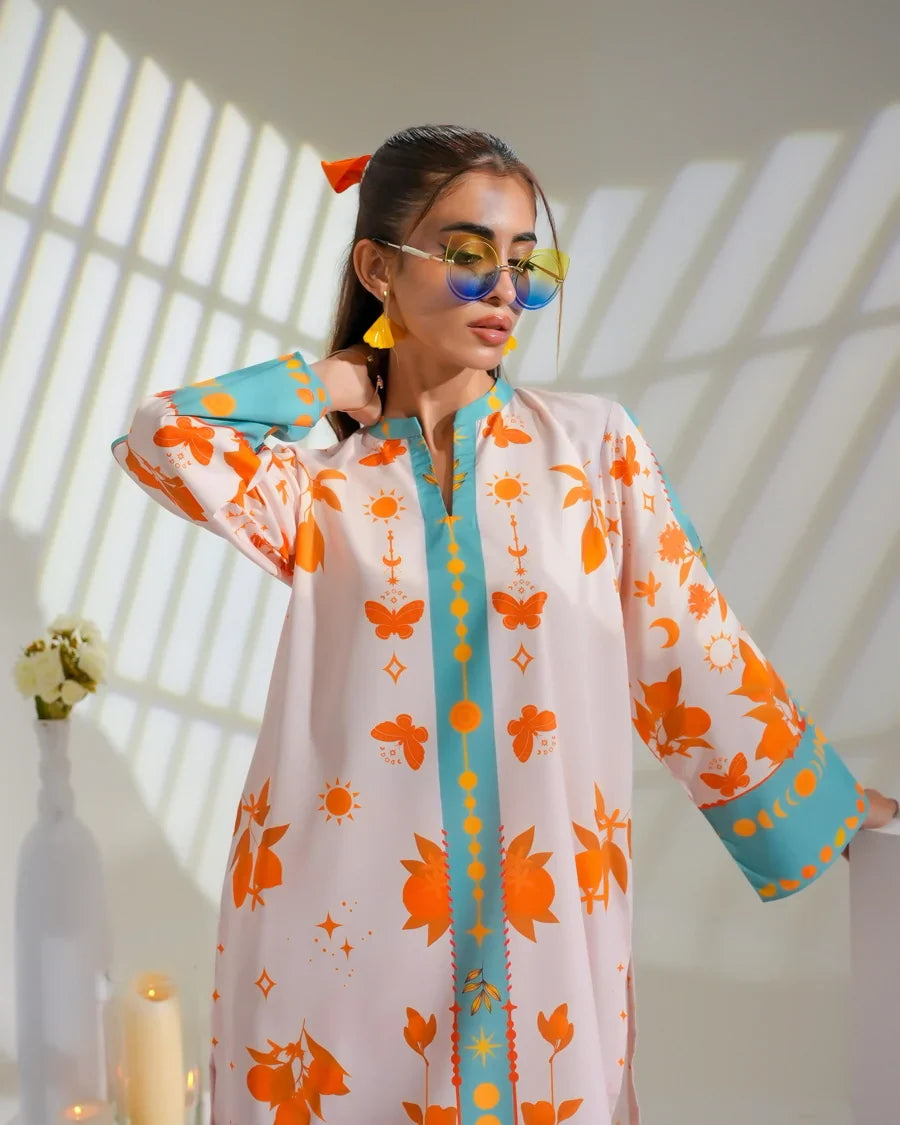 Dhaga Women Pret Printed 2 Piece Soft Crepe Celestial SS25DSP285 - Summer Collection