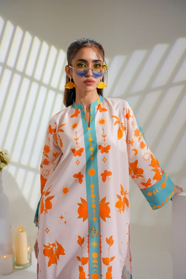 Dhaga Women Pret Printed 2 Piece Soft Crepe Celestial SS25DSP285 - Summer Collection