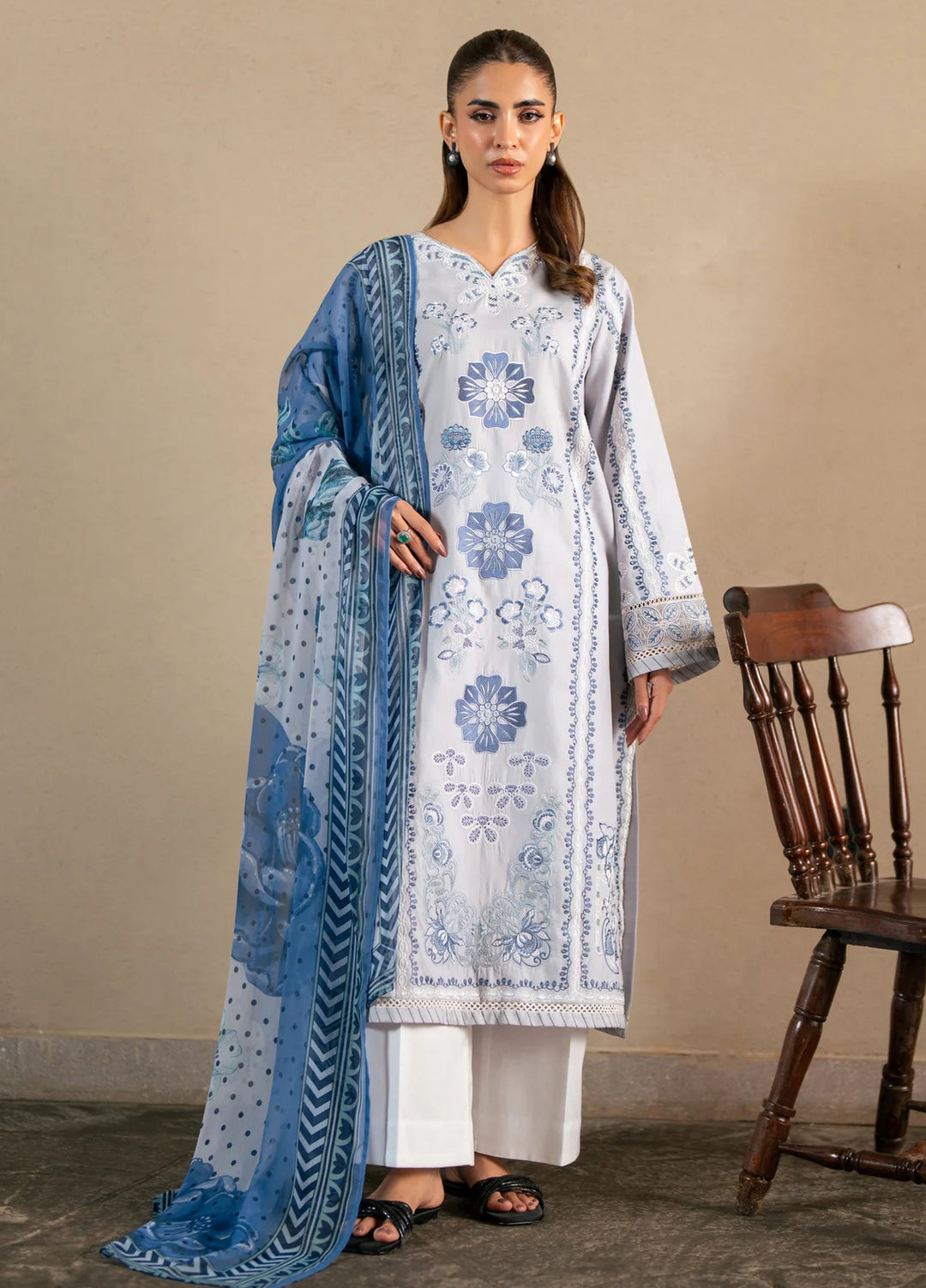 Layana by Xenia Formals Unstitched Embroidered Lawn 3 Piece Suit XE26ULL D-11 Hasti - Summer Collection