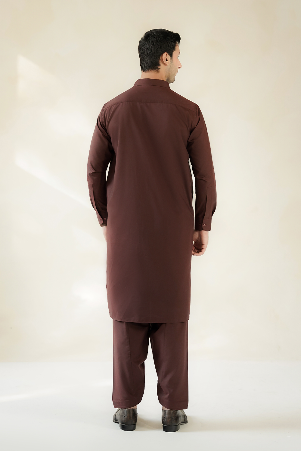 Divinely Crafted Men Cotton Shalwar Kameez Deep Maroon SK1225-DM - Summer Collection