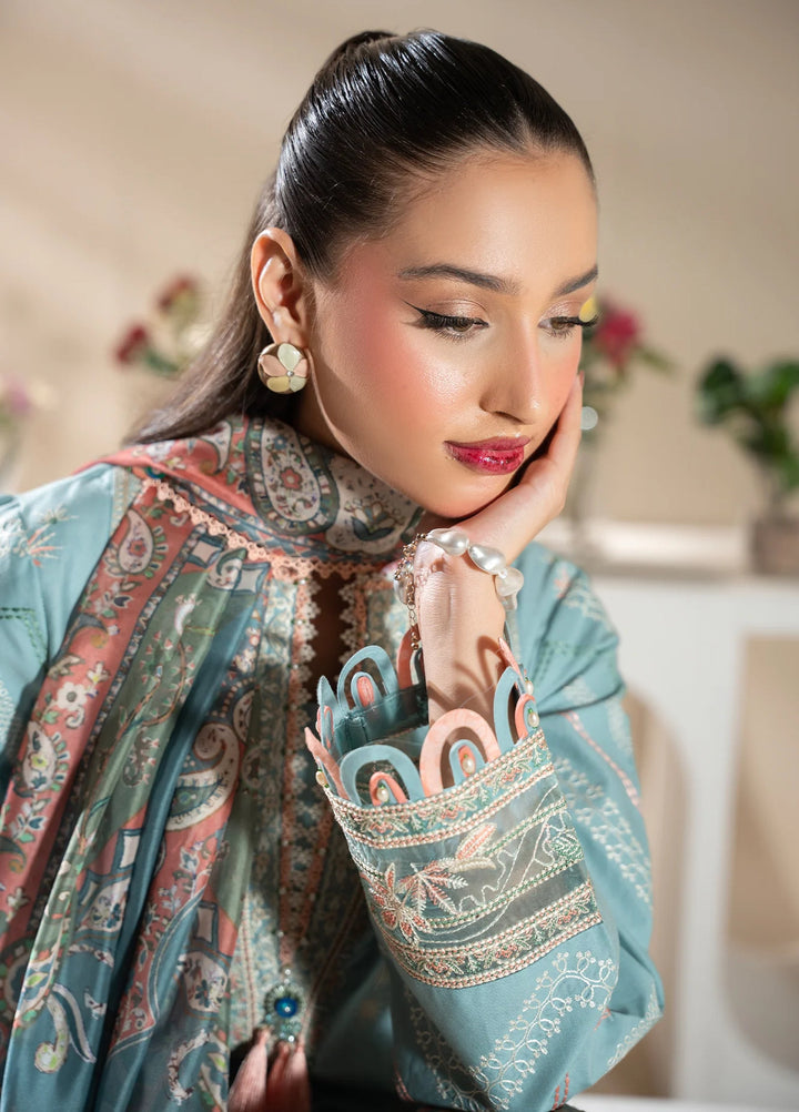 Uniluxe Unstitched Embroidered Lawn 3 Piece Suit LU00003 Ice Melt - Casual Collection