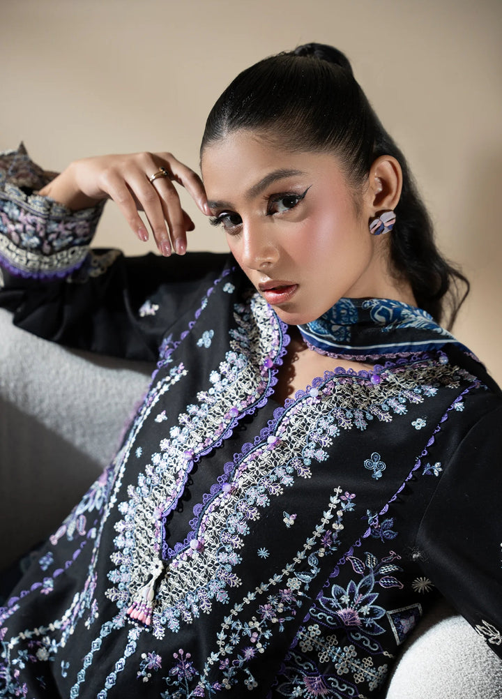 Uniluxe Unstitched Embroidered Lawn 3 Piece Suit LU00006 Strech Limo - Casual Collection