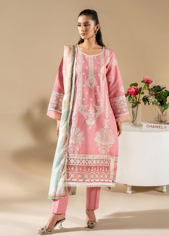 La Elise Women RTW Embroidered Lawn 3 Piece Suit P000154 Leia - Casual Collection