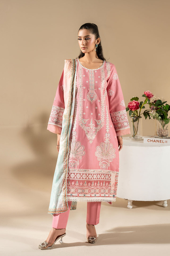 La Elise Women RTW Embroidered Lawn 3 Piece Suit P000154 Leia - Casual Collection