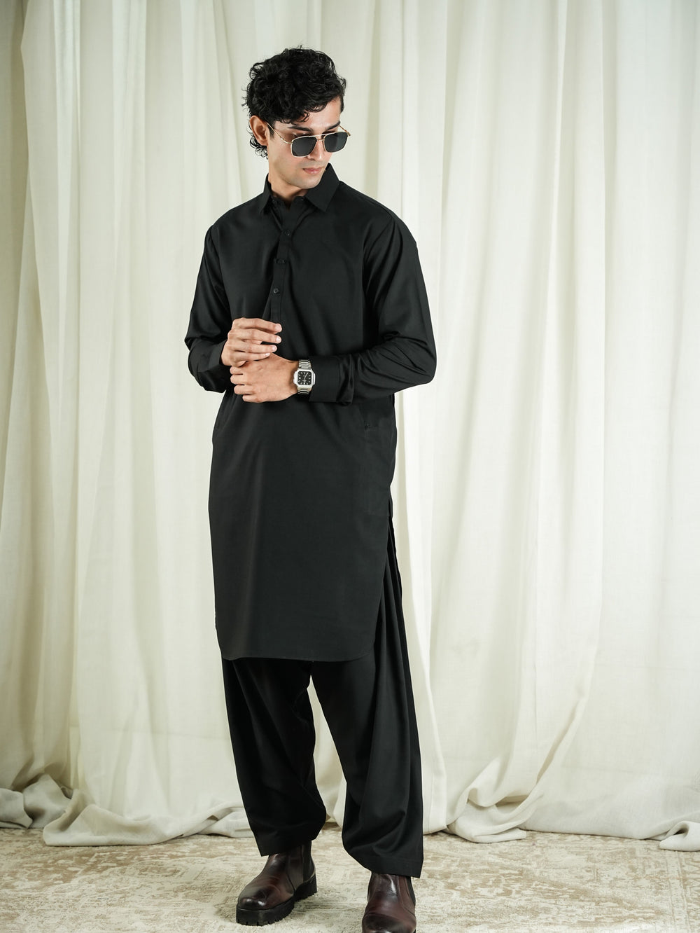 Unstitched SHAH JAHAN Jet Black Festive Collection