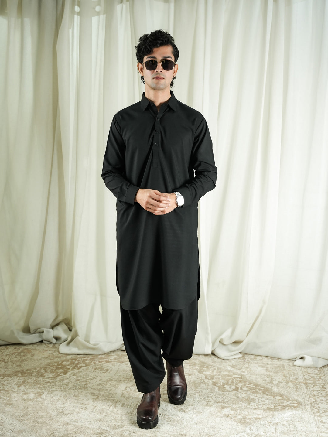 Unstitched SHAH JAHAN Jet Black Festive Collection