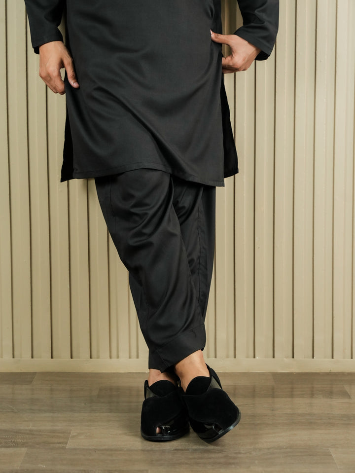 Siyah Men Unstitched NAWAZISH - نوازش Glossy Black
