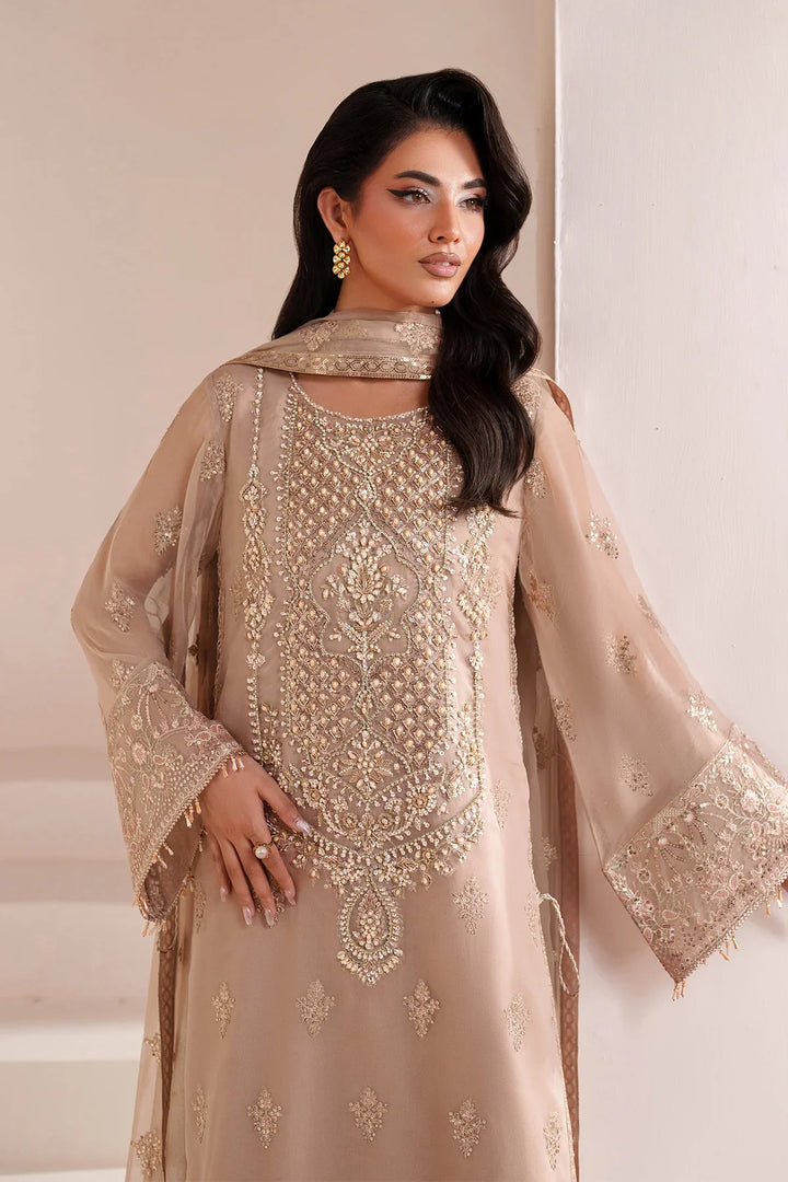 Alizeh Fashion Unstitched Embroidered Chiffon 3 Piece Suit AF26UCF AF-BHM-4064-Cove - Festive Collection