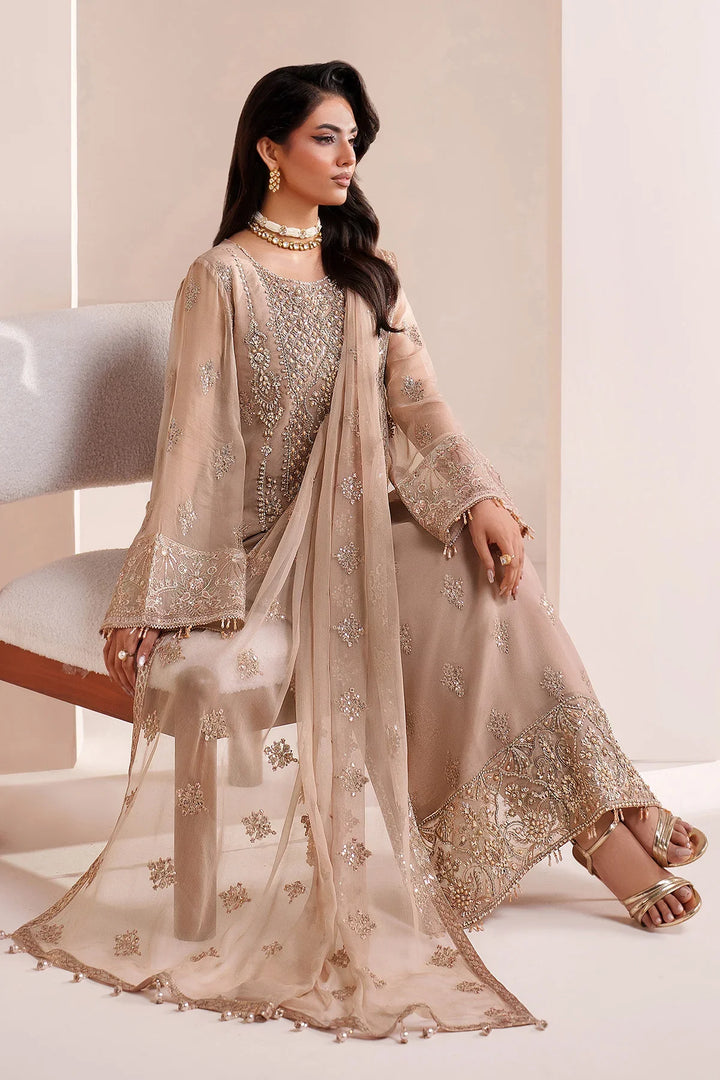 Alizeh Fashion Unstitched Embroidered Chiffon 3 Piece Suit AF26UCF AF-BHM-4064-Cove - Festive Collection