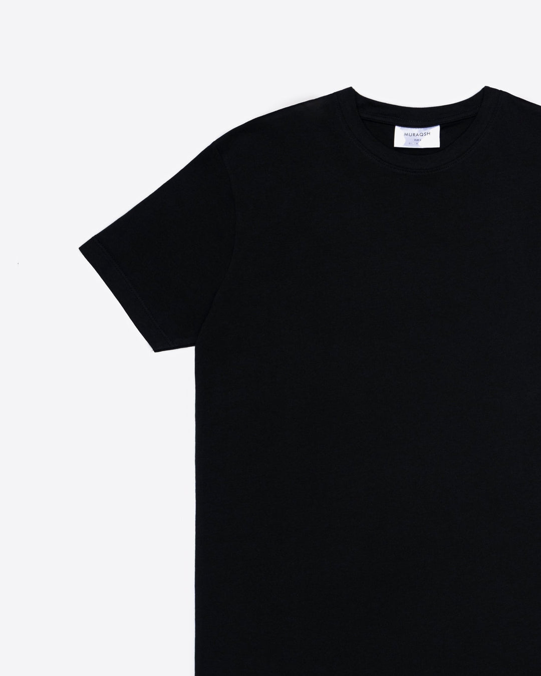 Muraqsh Ready To Wear Solids Cotton Men Black Basic Thirt ABD-BBT - Summer Collection