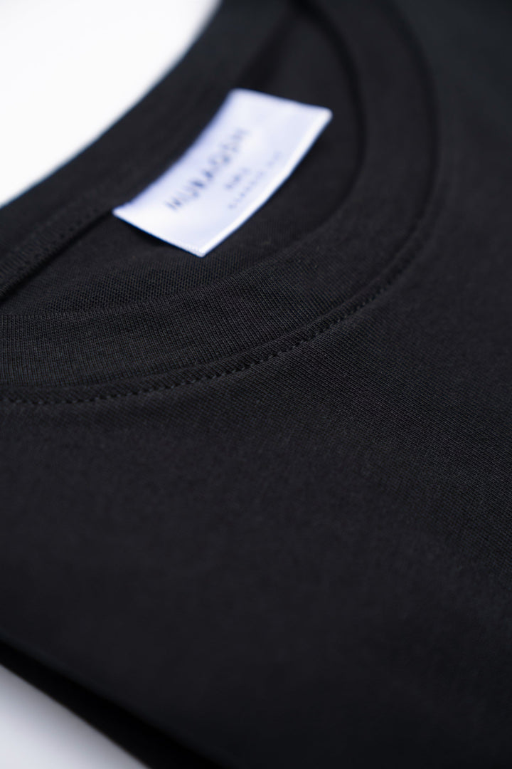 Muraqsh Ready To Wear Solids Cotton Men Black Basic Thirt ABD-BBT - Summer Collection