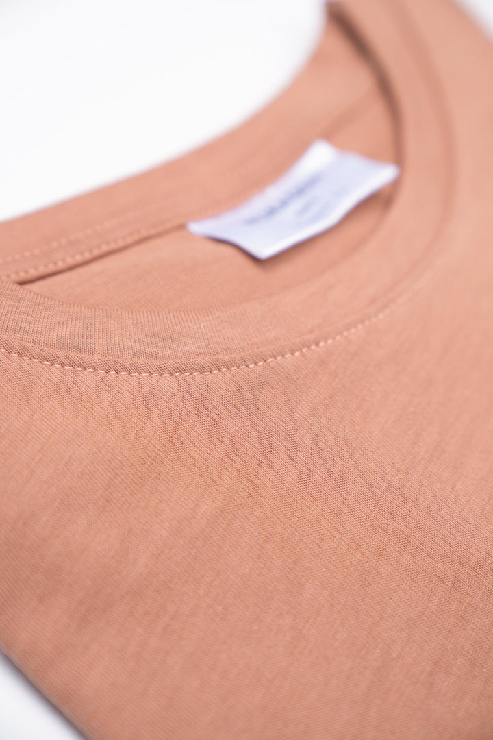 Muraqsh Ready To Wear Solids Cotton Men Peach Basic Thirt ABD-PBT - Summer Collection