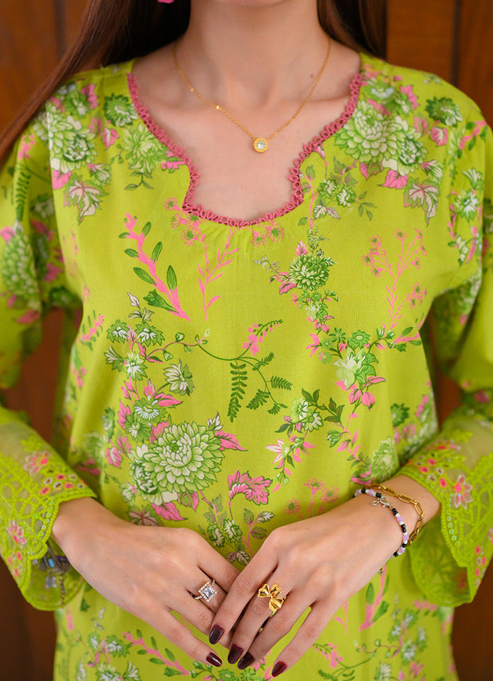 Farasha by Ishq e Rang RTW Embroidered Lawn 2 Piece Suit Olive Whisper Casual Collection