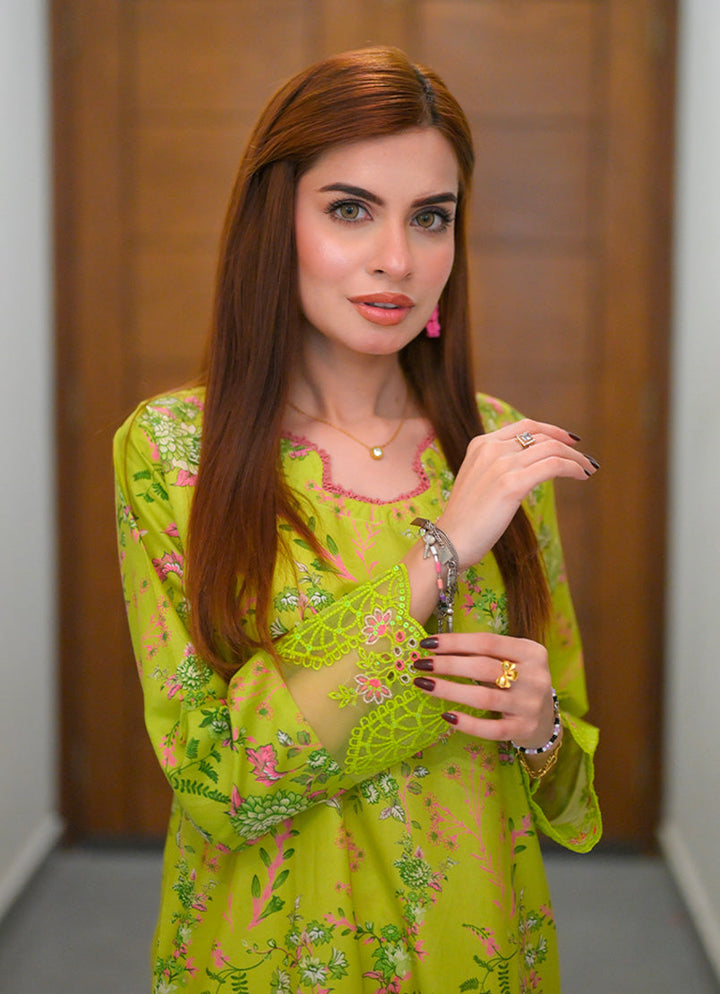 Farasha by Ishq e Rang RTW Embroidered Lawn 2 Piece Suit Olive Whisper Casual Collection
