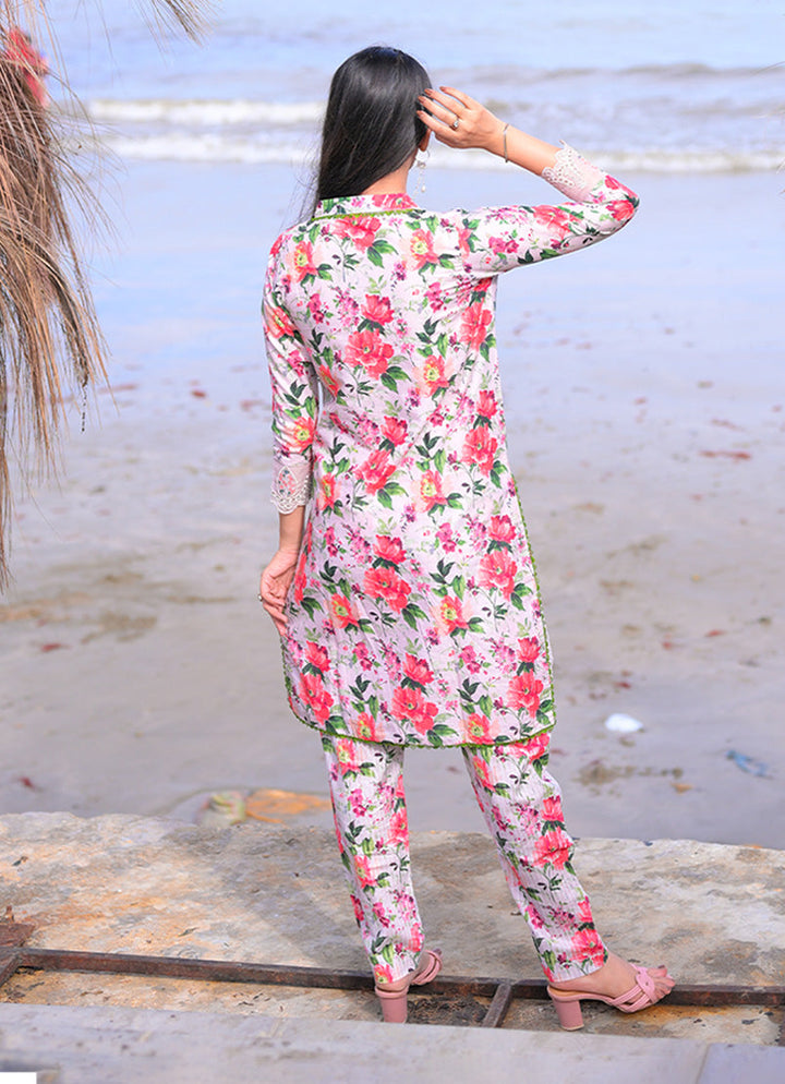 Farasha by Ishq e Rang RTW Embroidered Lawn 2 Piece Suit Silver Mist Casual Collection