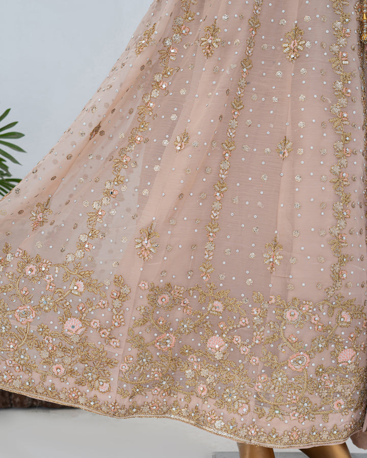 Andaaz by Saira Sultana Women RTW Embroidered Chiffon 2 Piece Suit Mahira Peach - Wedding Collection