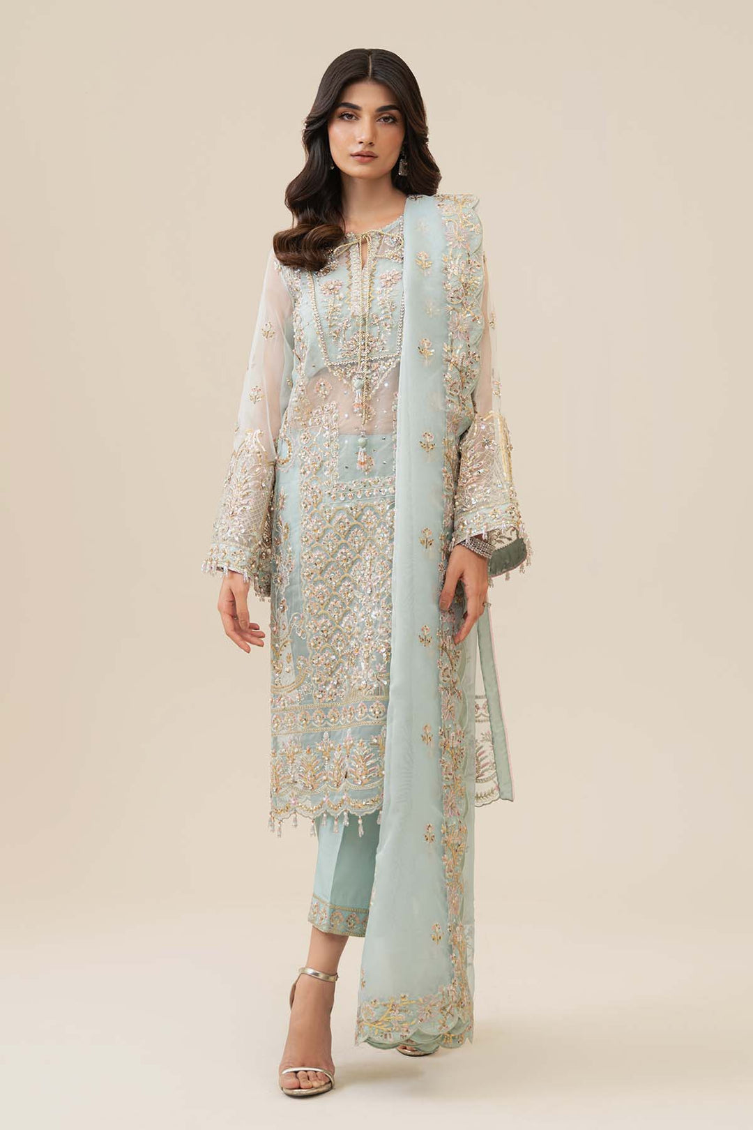 Etoile Filante by Enzo RTW Hand work Organza 3 Piece Suit LUBOV Wedding Collection