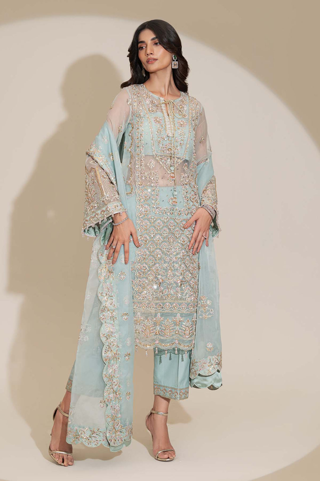 Etoile Filante by Enzo RTW Hand work Organza 3 Piece Suit LUBOV Wedding Collection