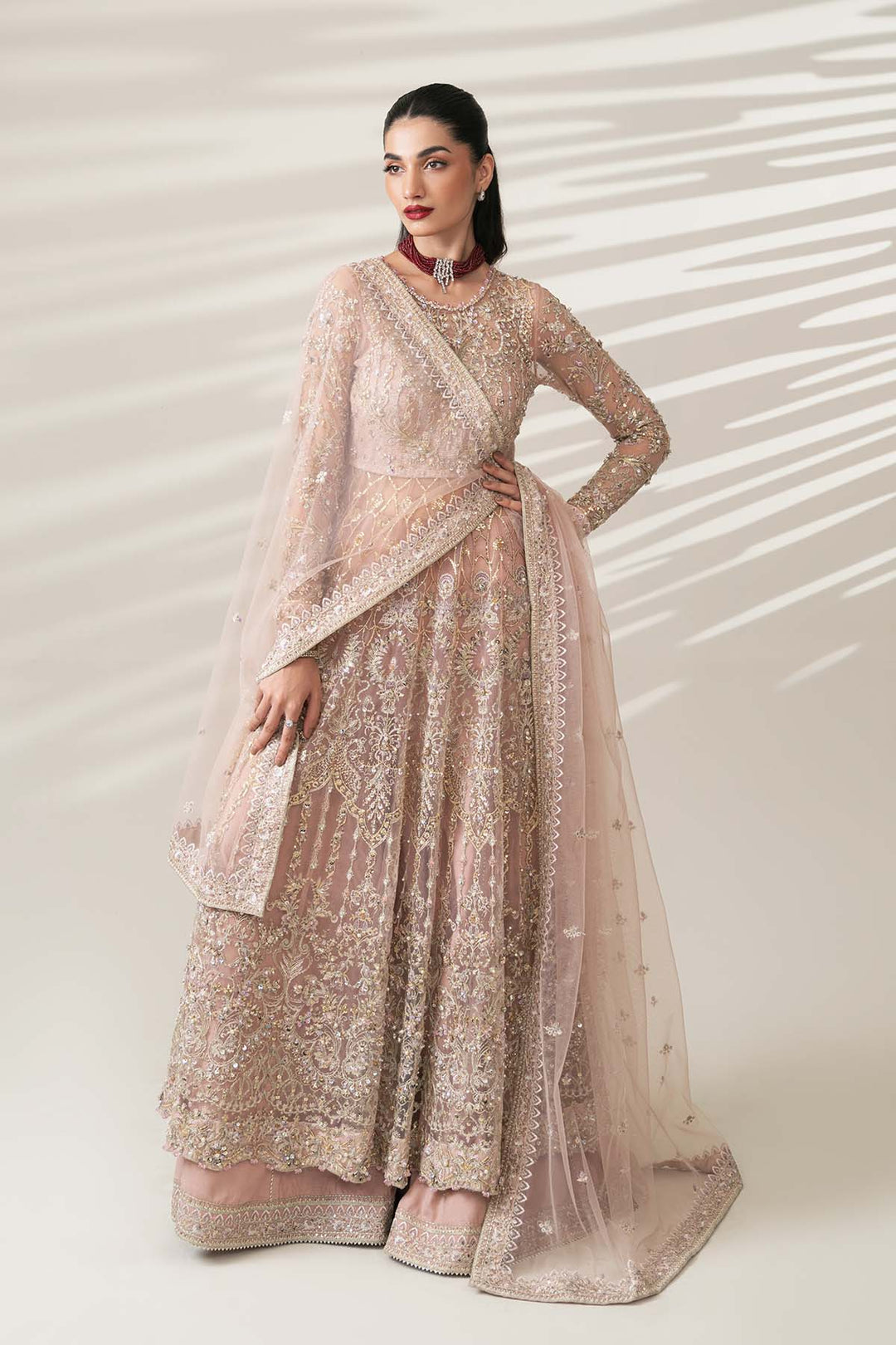 Etoile Filante by Enzo RTW Hand work Bareeze Net 3 Piece Suit ROISIN Wedding Collection