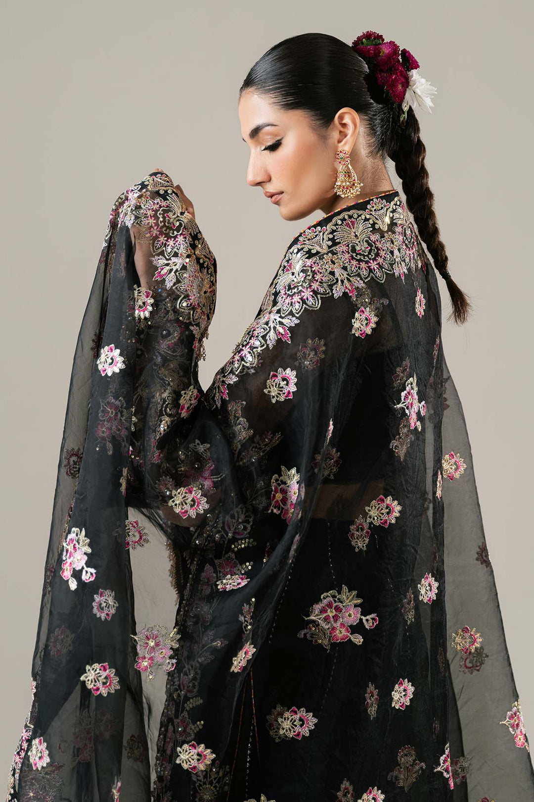 Etoile Filante by Enzo RTW Hand work Organza 3 Piece Suit CLAIRE DE LUNE Wedding Collection