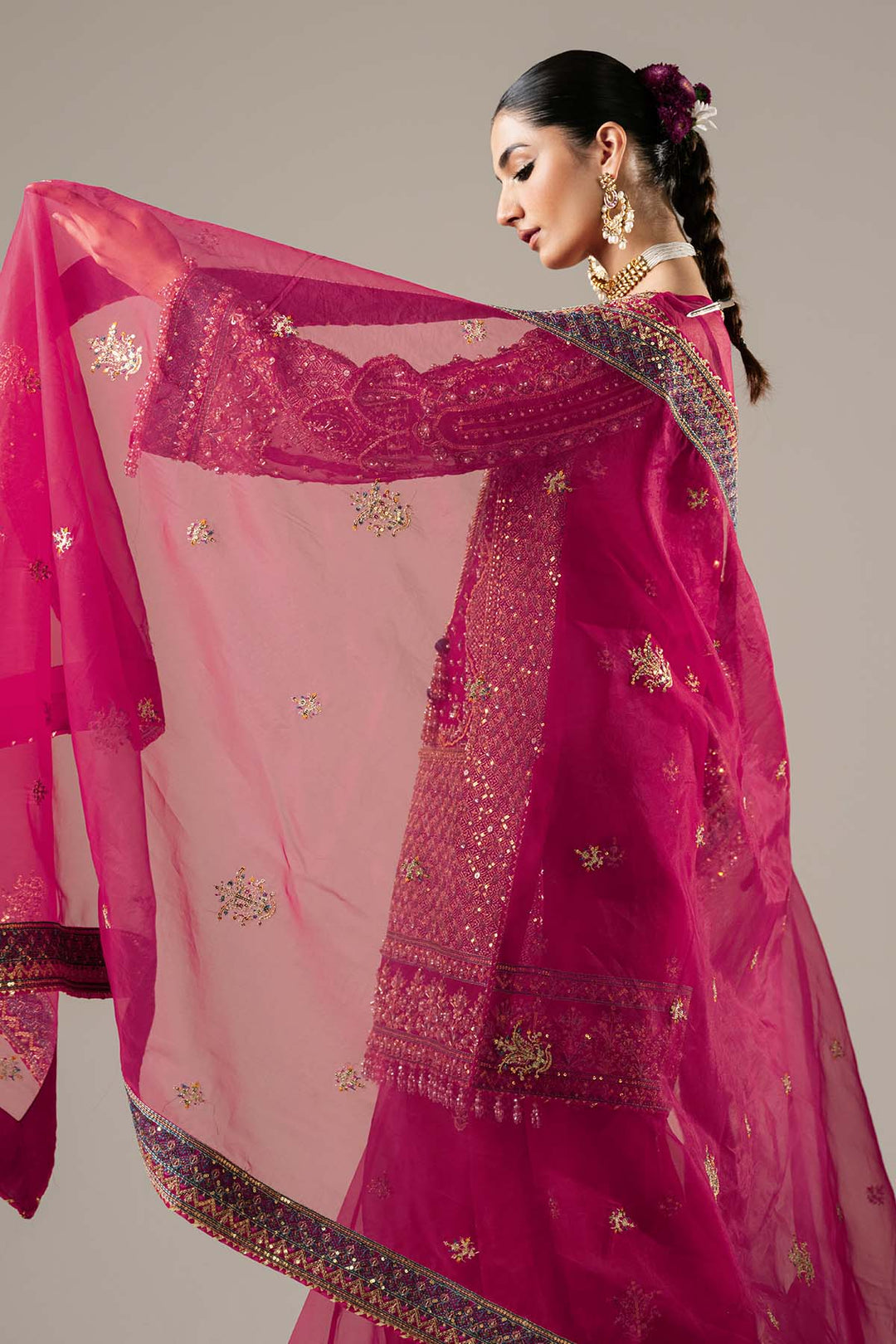 Etoile Filante by Enzo RTW Hand work Organza 3 Piece Suit SOLEIL Wedding Collection