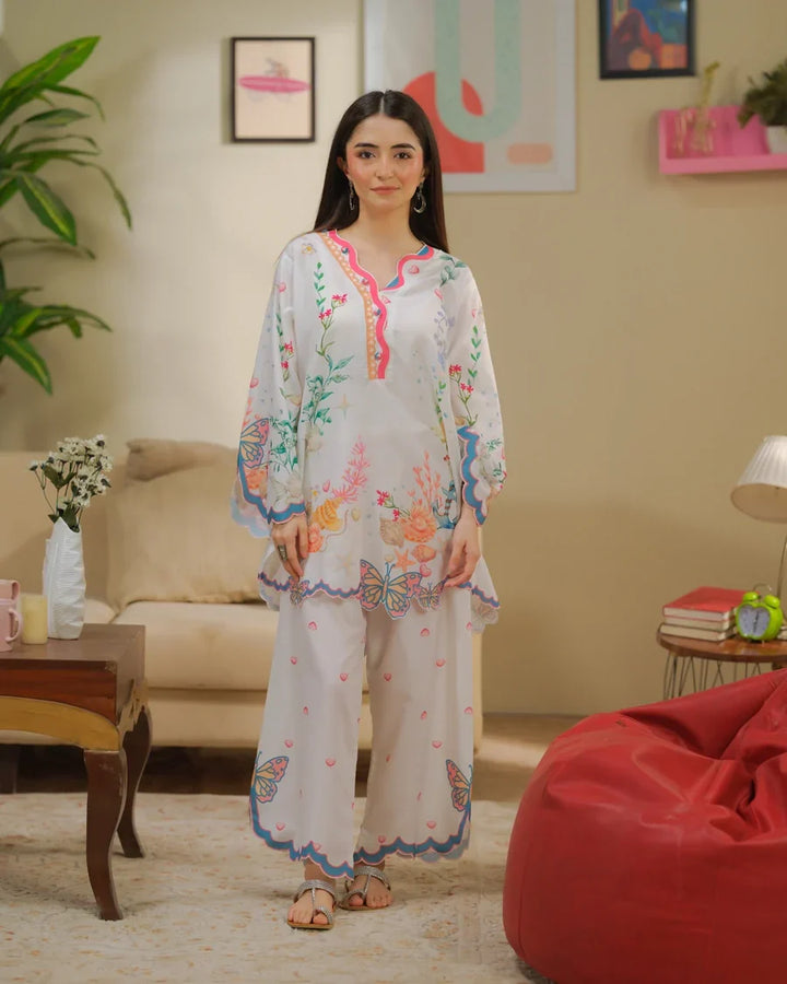 The Switch Edit by Dhaga RTW Printed Cambric 2 Piece Suit Candy Colada Casual Collection