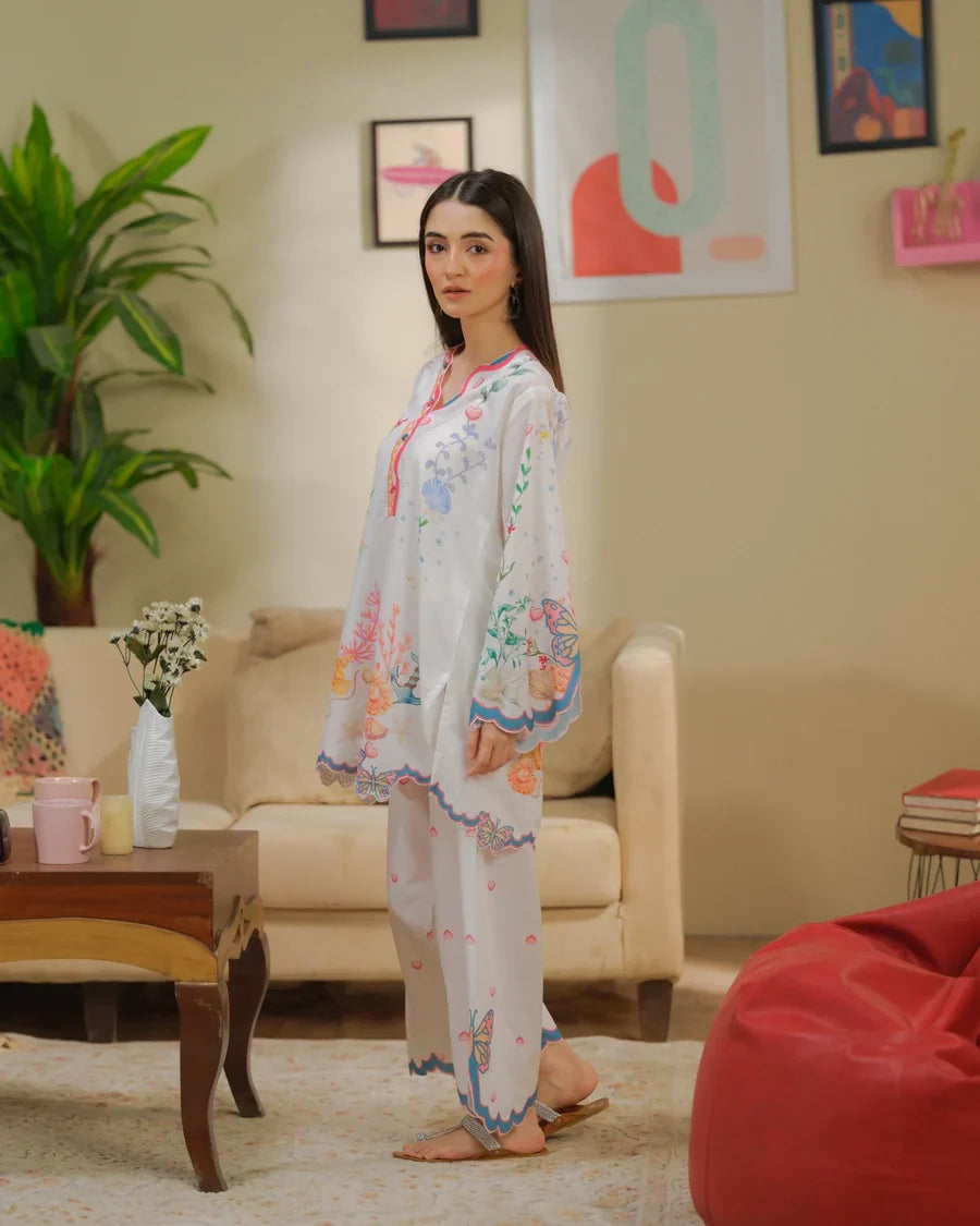The Switch Edit by Dhaga RTW Printed Cambric 2 Piece Suit Candy Colada Casual Collection