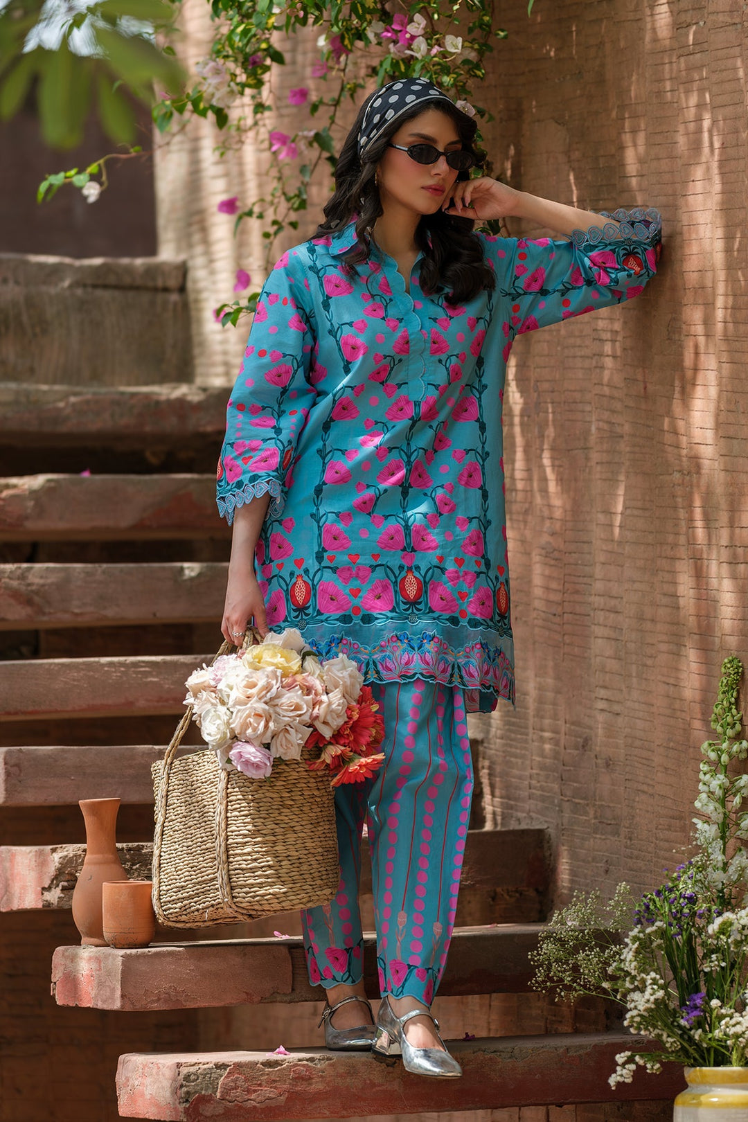 Print Muse by Sahar Women RTW Printed Cambric 2 Piece Suit Tropical Bloom - Casual Collection