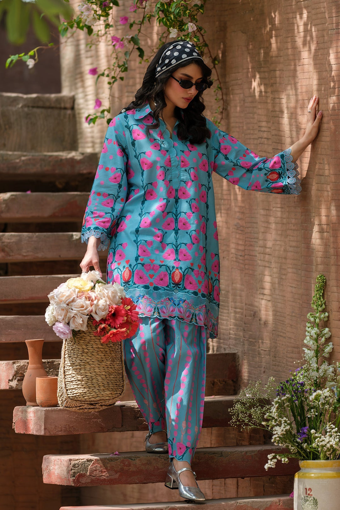 Print Muse by Sahar Women RTW Printed Cambric 2 Piece Suit Tropical Bloom - Casual Collection