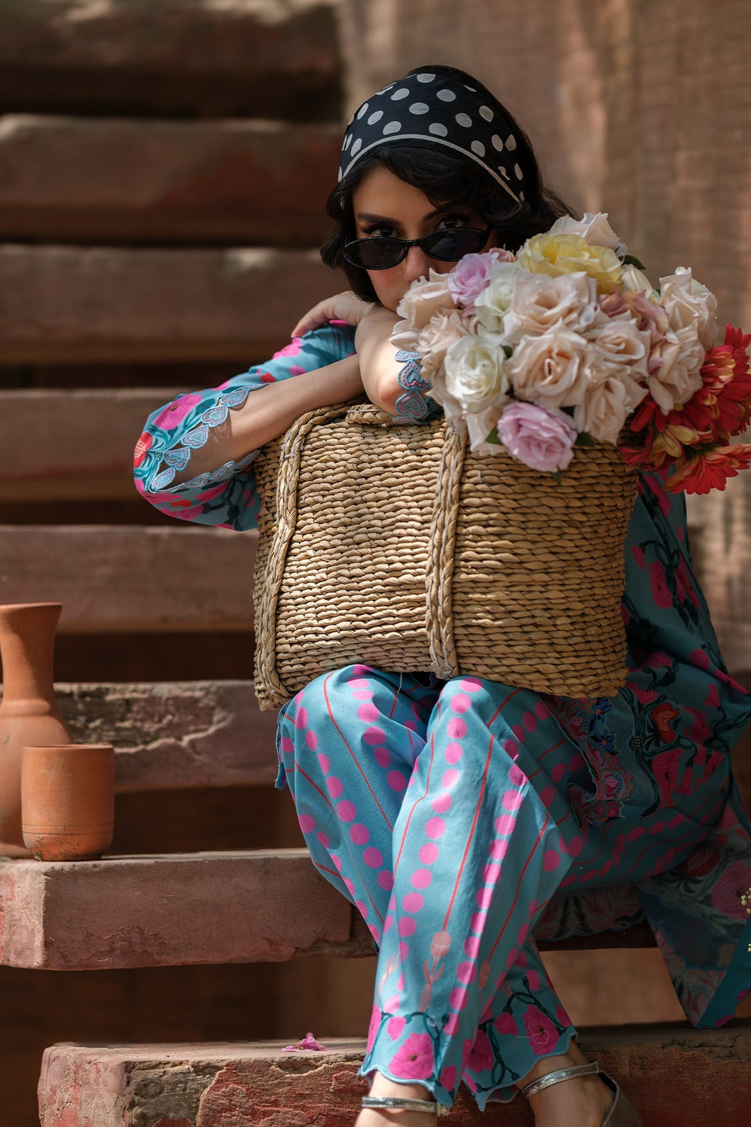Print Muse by Sahar Women RTW Printed Cambric 2 Piece Suit Tropical Bloom - Casual Collection