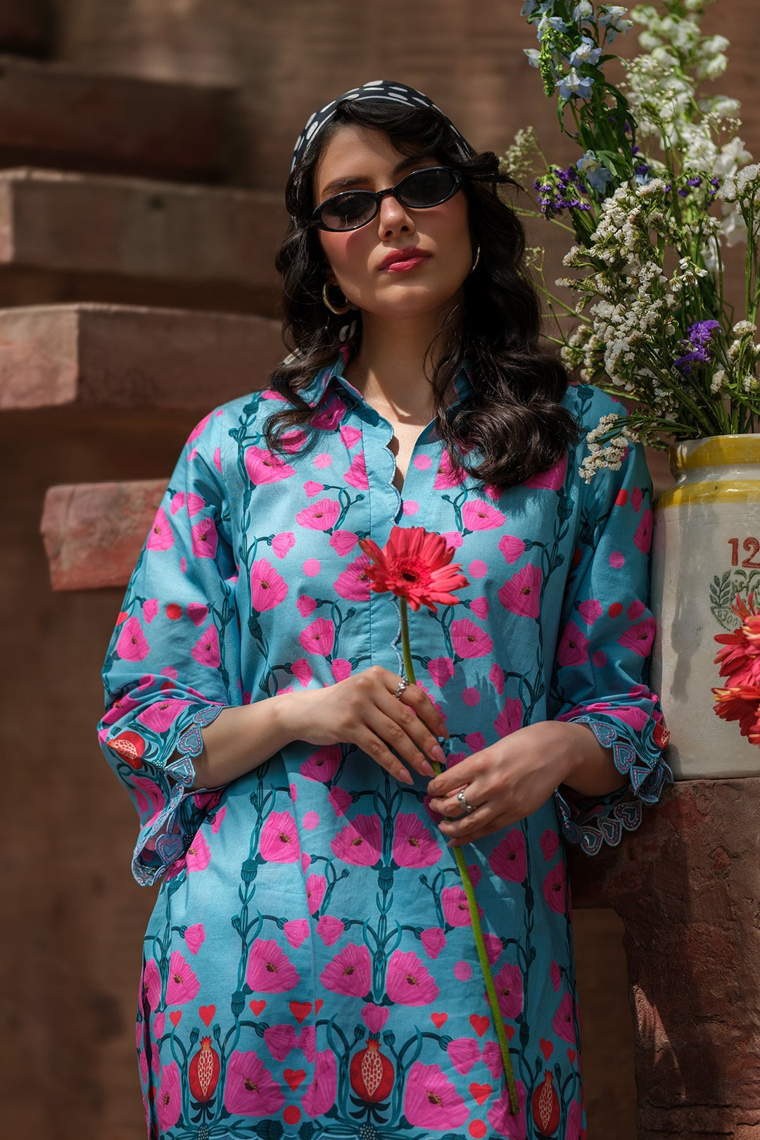 Print Muse by Sahar Women RTW Printed Cambric 2 Piece Suit Tropical Bloom - Casual Collection