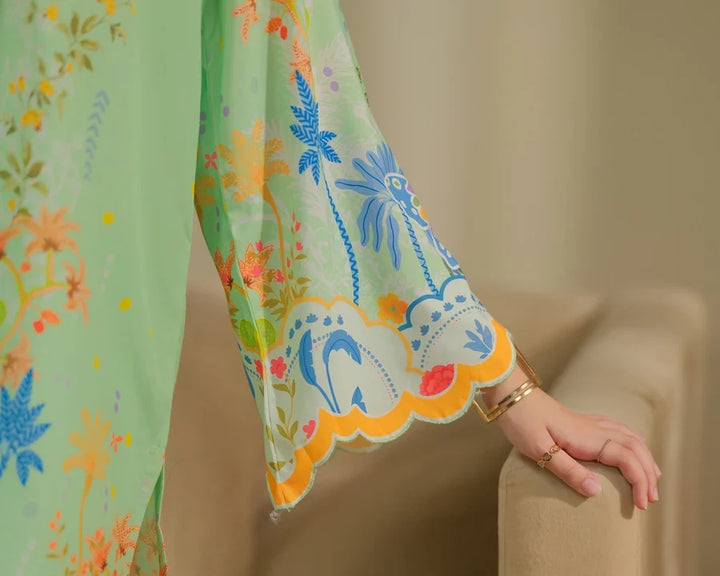 The Switch Edit by Dhaga RTW Printed Cambric 2 Piece Suit Matcha Casual Collection