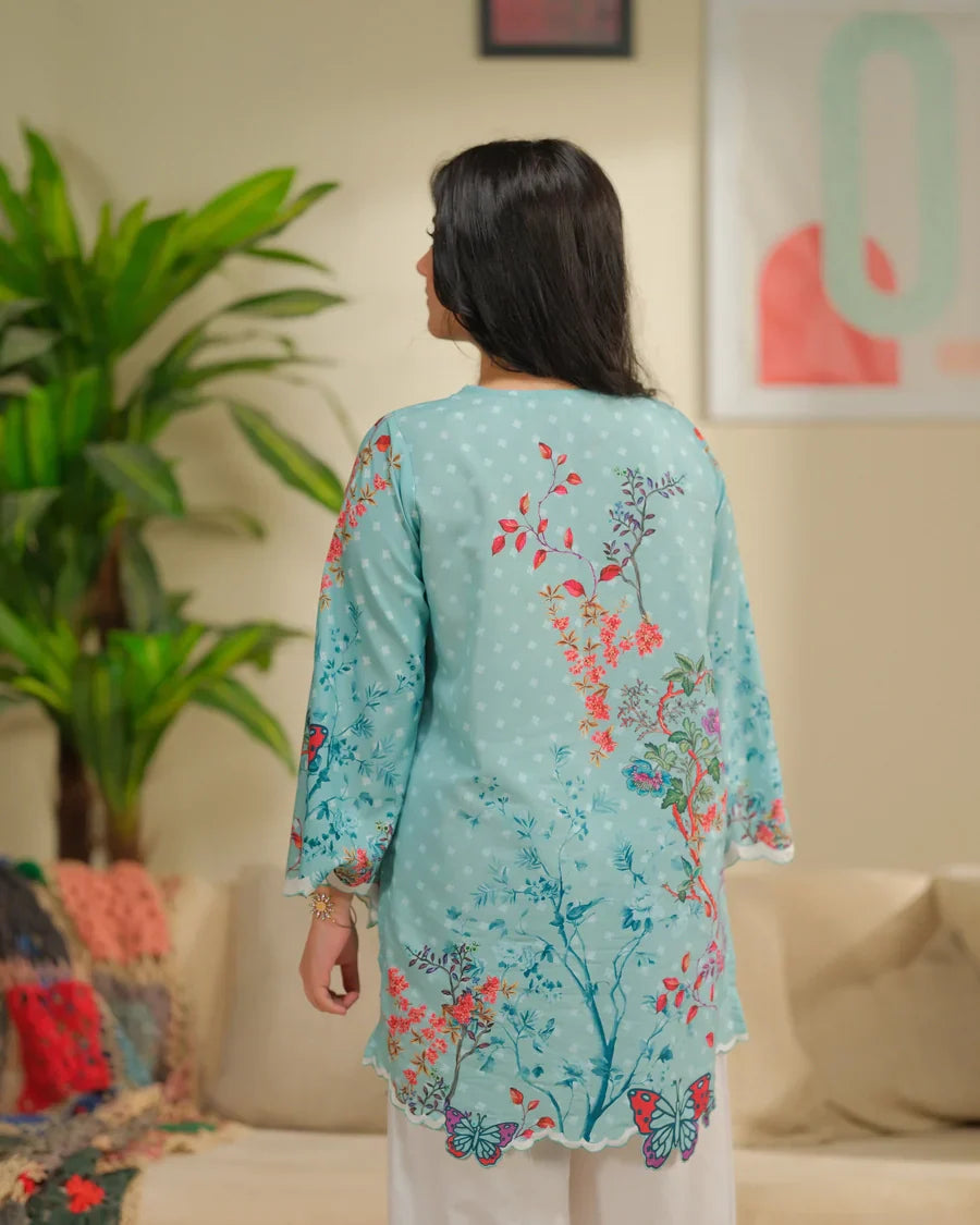 The Switch Edit by Dhaga RTW Printed Cambric 2 Piece Suit Fire Casual Collection