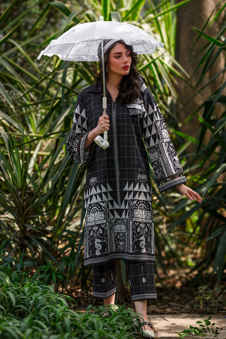 Print Muse by Sahar Women RTW Printed Cambric 2 Piece Suit Monochrome Mosaic - Casual Collection
