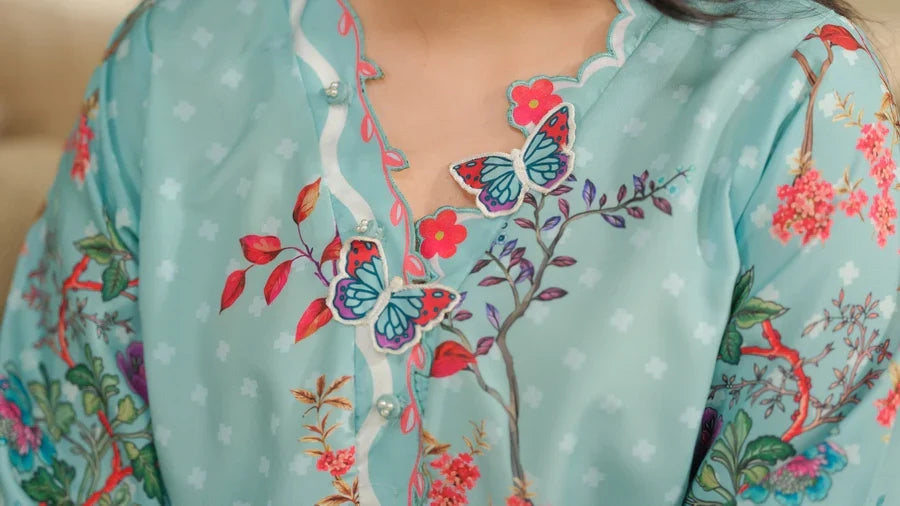 The Switch Edit by Dhaga RTW Printed Cambric 2 Piece Suit Fire Casual Collection