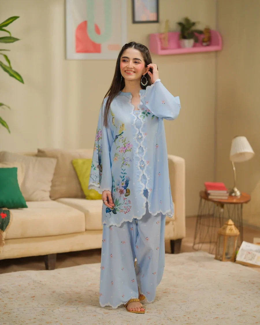 The Switch Edit by Dhaga RTW Printed Cambric 2 Piece Suit Rizz Casual Collection