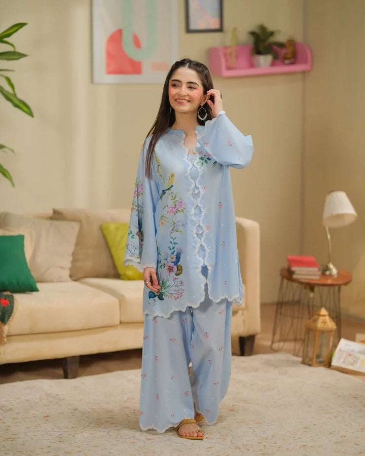 The Switch Edit by Dhaga RTW Printed Cambric 2 Piece Suit Rizz Casual Collection