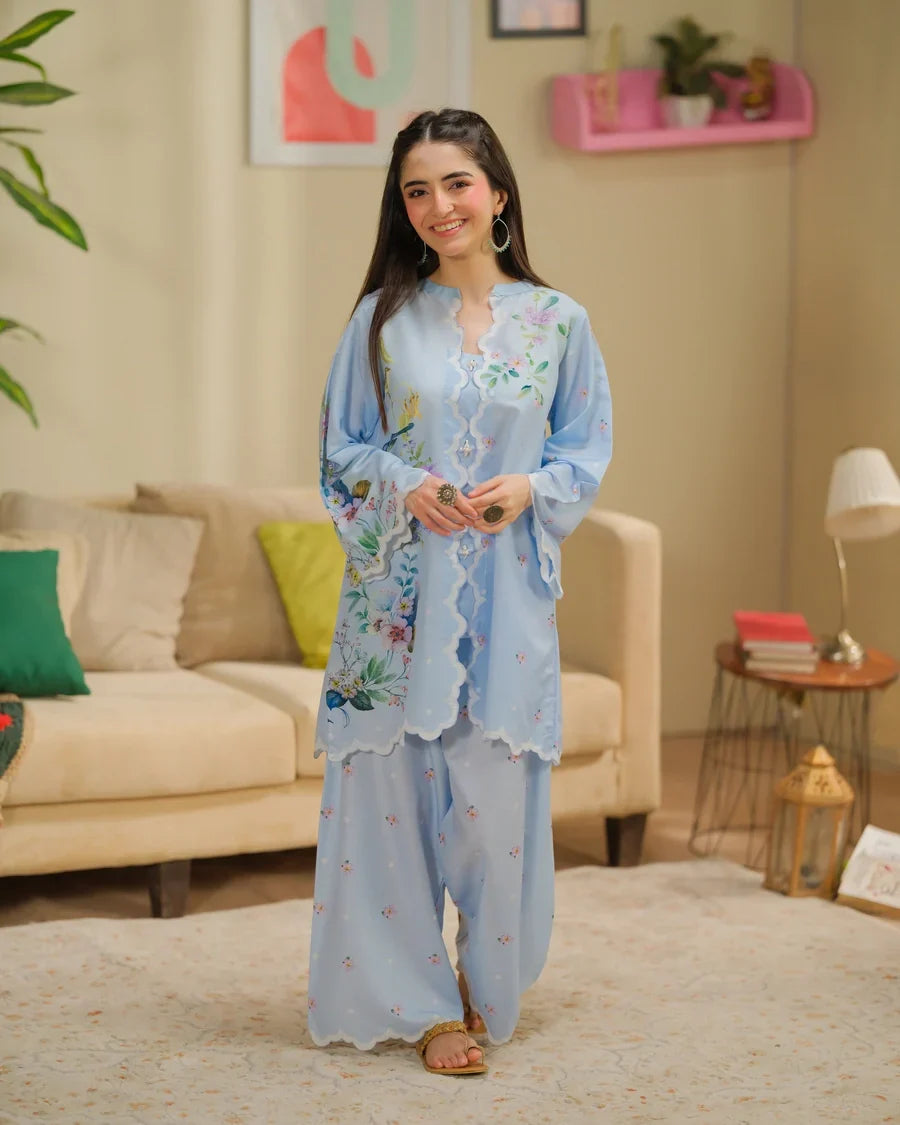 The Switch Edit by Dhaga RTW Printed Cambric 2 Piece Suit Rizz Casual Collection