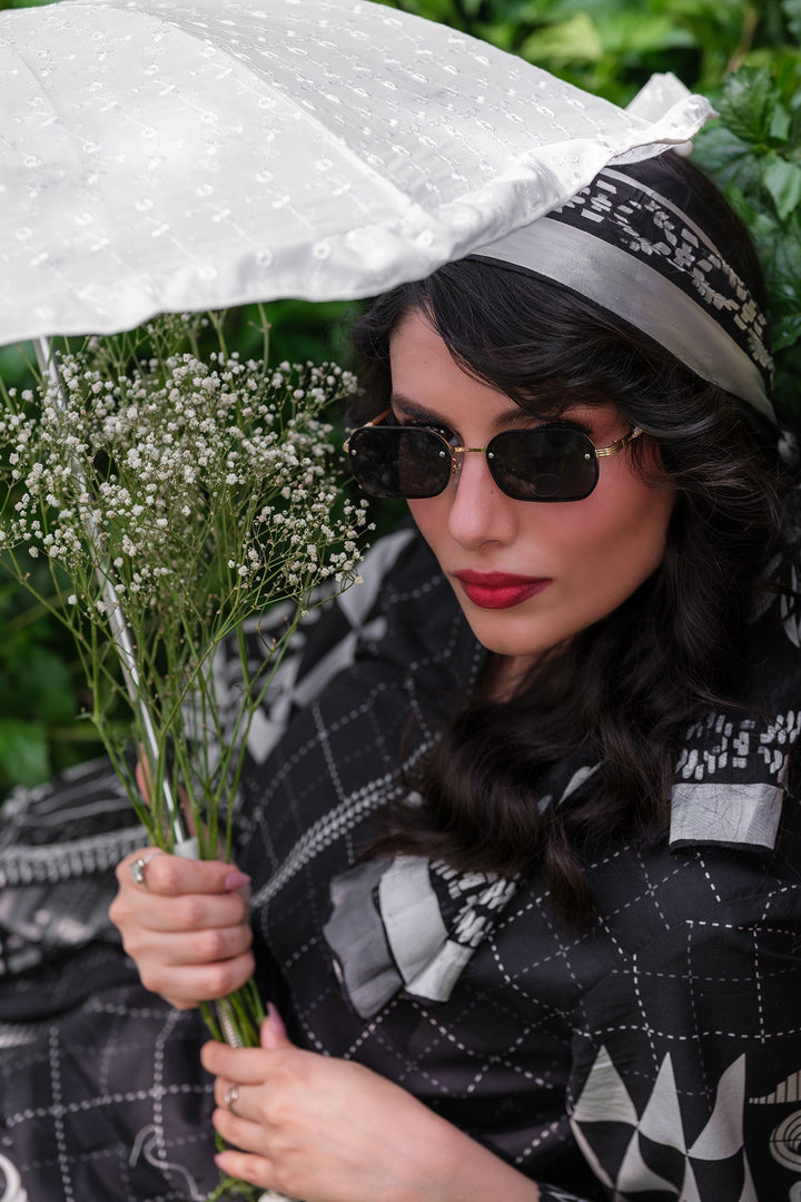 Print Muse by Sahar Women RTW Printed Cambric 2 Piece Suit Monochrome Mosaic - Casual Collection