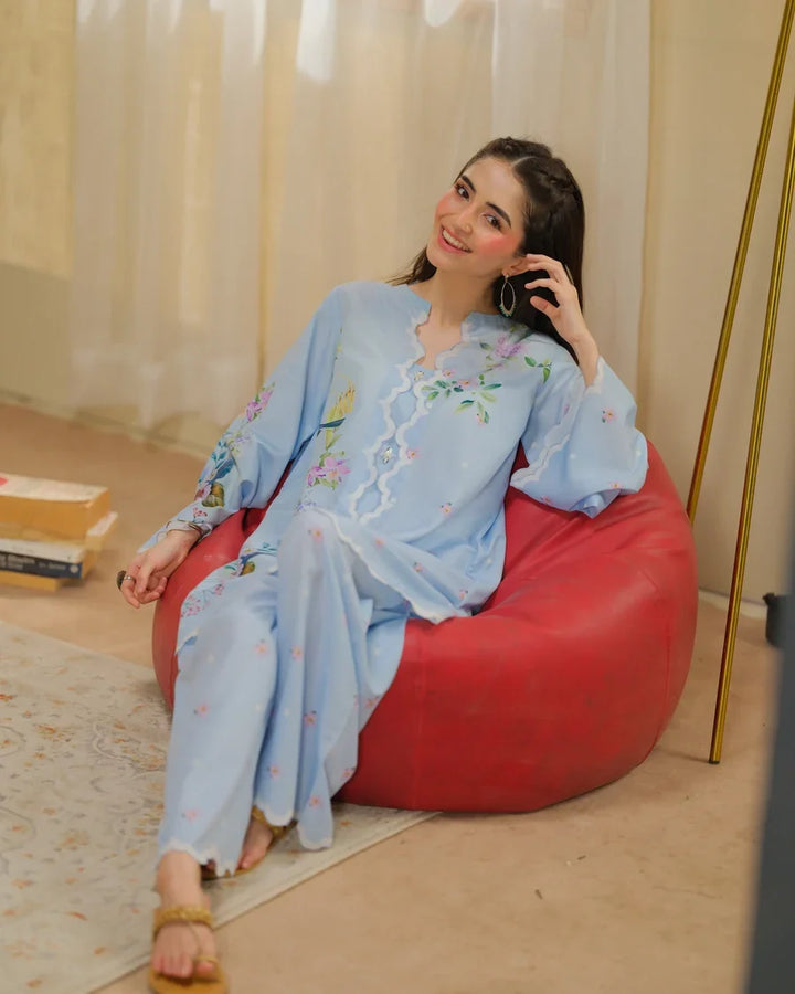 The Switch Edit by Dhaga RTW Printed Cambric 2 Piece Suit Rizz Casual Collection