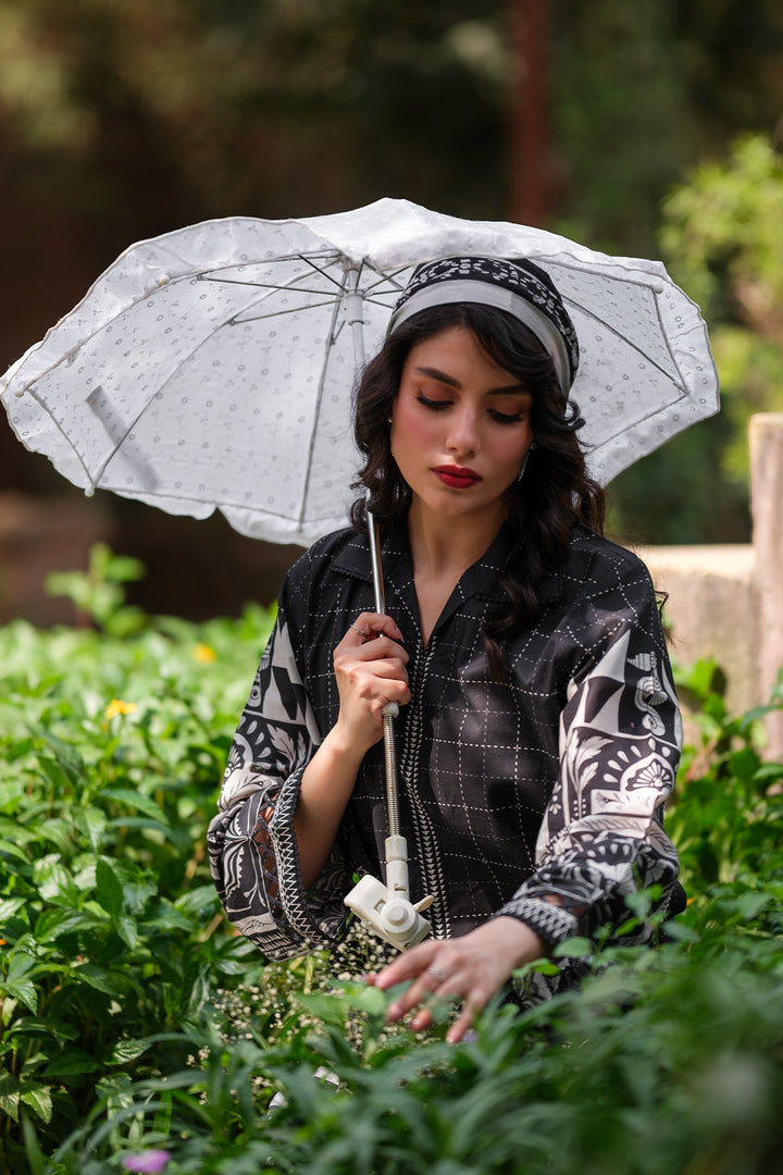 Print Muse by Sahar Women RTW Printed Cambric 2 Piece Suit Monochrome Mosaic - Casual Collection