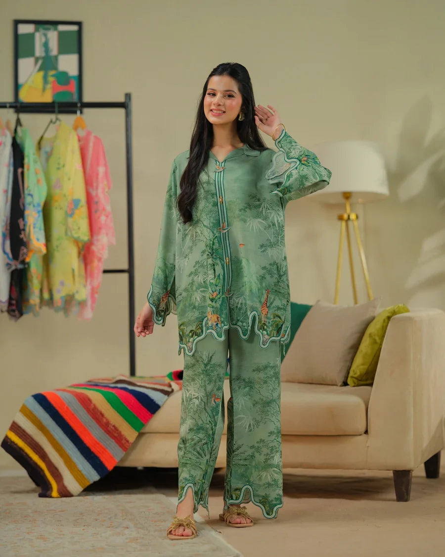 The Switch Edit by Dhaga RTW Printed Cambric 2 Piece Suit Piccolo Casual Collection