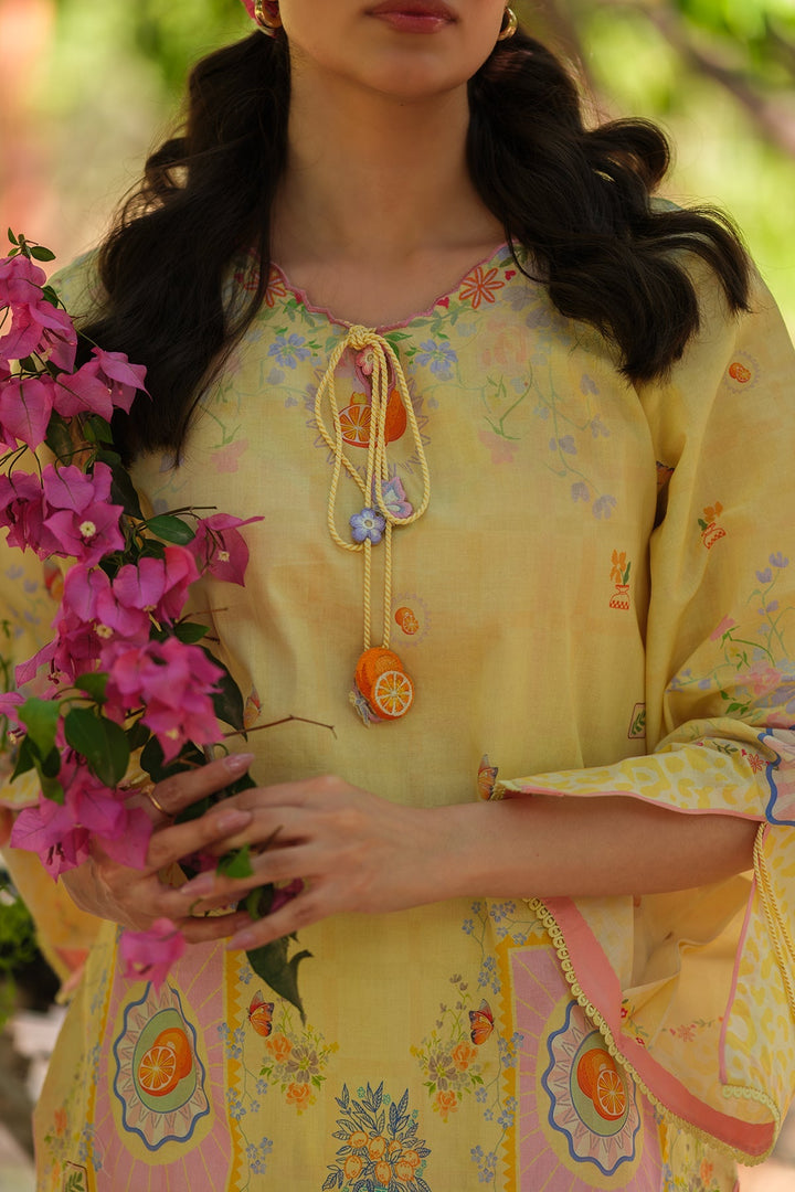 Print Muse by Sahar Women RTW Printed Cambric 2 Piece Suit Sunlit Citrus - Casual Collection